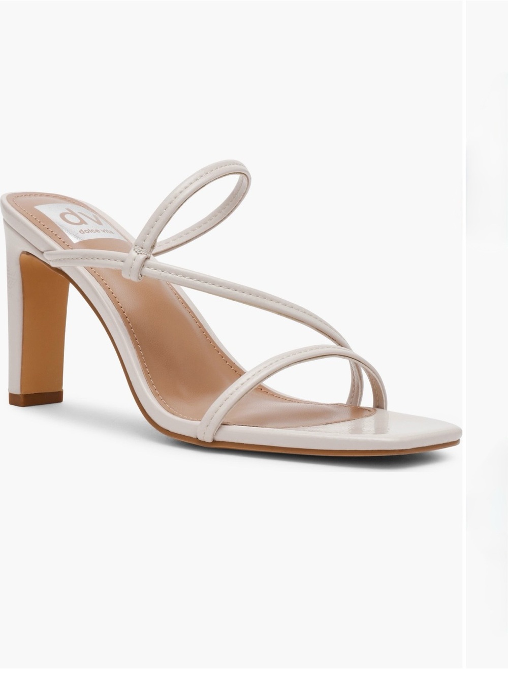 NIB-DV Dolce Vita Women's Starlit Strappy SquareToe SlipOn Ivory Dress Sandals 8